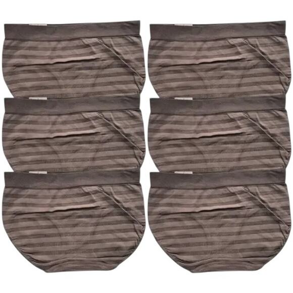 Lot 6 Jockey Brown Matte & Shine Seamsfree Hipster, US8 - Picture 2 of 5